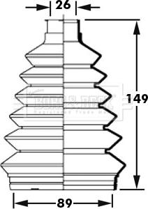 Borg & Beck BCB2367 - Пильник, приводний вал autozip.com.ua