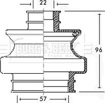 Borg & Beck BCB2305 - Пильник, приводний вал autozip.com.ua