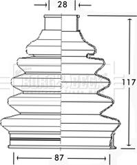 Borg & Beck BCB2331 - Пильник, приводний вал autozip.com.ua