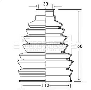 Borg & Beck BCB2324 - Пильник, приводний вал autozip.com.ua