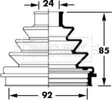 Borg & Beck BCB2373 - Пильник, приводний вал autozip.com.ua