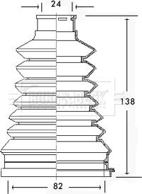 Borg & Beck BCB2226 - Пильник, приводний вал autozip.com.ua