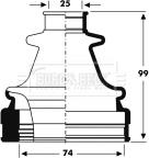 Borg & Beck BCB2798 - Пильник, приводний вал autozip.com.ua