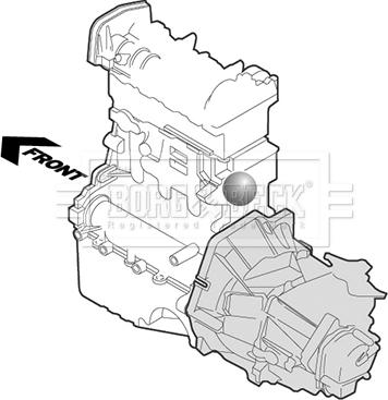 Borg & Beck BEM4459 - Подушка, підвіска двигуна autozip.com.ua