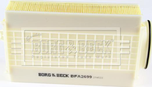 Borg & Beck BFA2699 - Повітряний фільтр autozip.com.ua