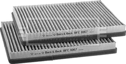 Borg & Beck BFC1067 - Фільтр, повітря у внутрішній простір autozip.com.ua