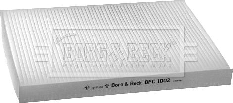 Borg & Beck BFC1002 - Фільтр, повітря у внутрішній простір autozip.com.ua