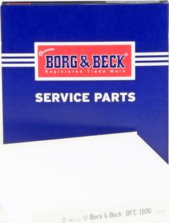 Borg & Beck BFC1106 - Фільтр, повітря у внутрішній простір autozip.com.ua