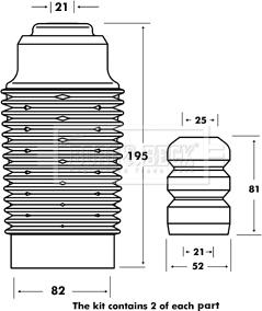 Borg & Beck BPK7056 - Пилозахисний комплект, амортизатор autozip.com.ua