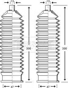 Borg & Beck BSG3197 - Комплект пилника, рульове управління autozip.com.ua