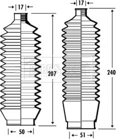 Borg & Beck BSG3343 - Комплект пилника, рульове управління autozip.com.ua