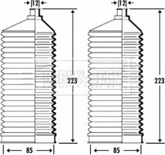 Borg & Beck BSG3336 - Комплект пилника, рульове управління autozip.com.ua