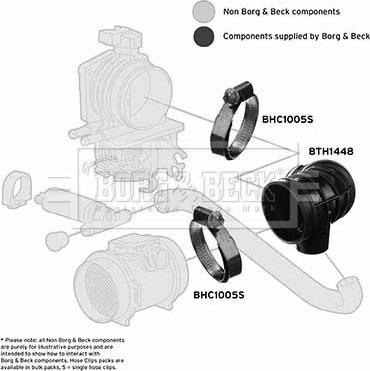 Borg & Beck BTH1448 - Рукав повітрозабірника, повітряний фільтр autozip.com.ua