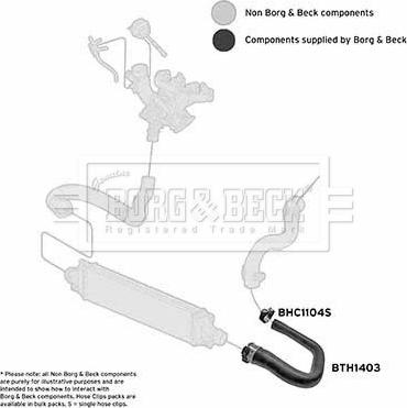 Borg & Beck BTH1403 - Трубка нагнітається повітря autozip.com.ua