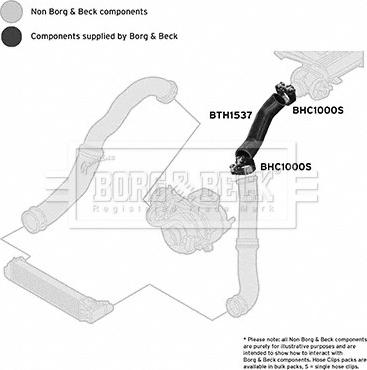 Borg & Beck BTH1537 - Трубка нагнітається повітря autozip.com.ua