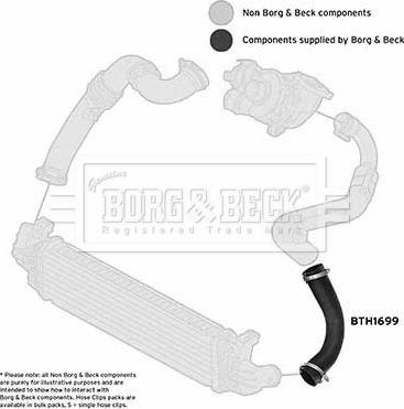 Borg & Beck BTH1699 - Трубка нагнітається повітря autozip.com.ua