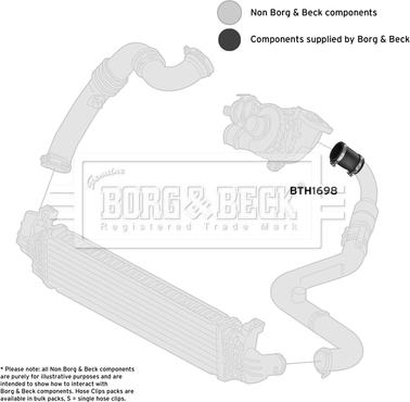 Borg & Beck BTH1698 - Трубка нагнітається повітря autozip.com.ua
