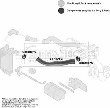 Borg & Beck BTH1052 - Трубка нагнітається повітря autozip.com.ua