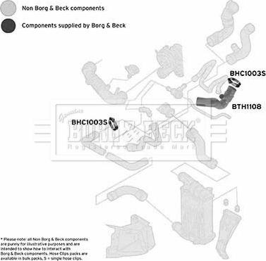 Borg & Beck BTH1108 - Трубка нагнітається повітря autozip.com.ua