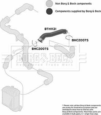 Borg & Beck BTH1131 - Трубка нагнітається повітря autozip.com.ua