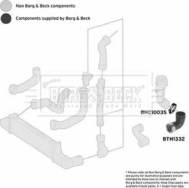Borg & Beck BTH1332 - Трубка нагнітається повітря autozip.com.ua