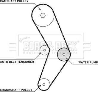 Borg & Beck BTW1079 - Водяний насос + комплект зубчатого ременя autozip.com.ua