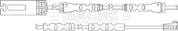 Borg & Beck BWL3096 - Сигналізатор, знос гальмівних колодок autozip.com.ua