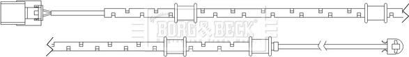 Borg & Beck BWL3097 - Сигналізатор, знос гальмівних колодок autozip.com.ua