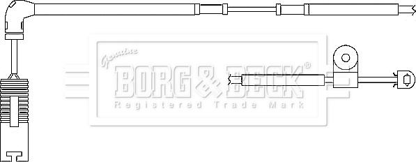 Borg & Beck BWL3044 - Сигналізатор, знос гальмівних колодок autozip.com.ua