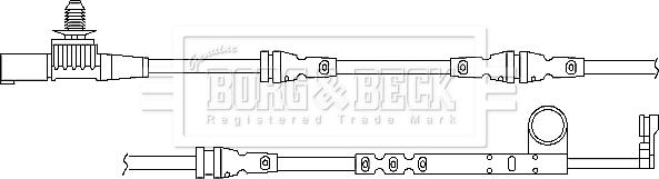Borg & Beck BWL3045 - Сигналізатор, знос гальмівних колодок autozip.com.ua