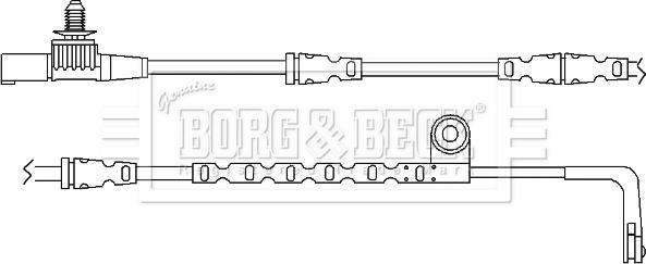 Borg & Beck BWL3046 - Сигналізатор, знос гальмівних колодок autozip.com.ua