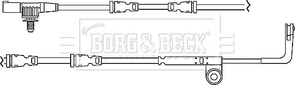 Borg & Beck BWL3041 - Сигналізатор, знос гальмівних колодок autozip.com.ua