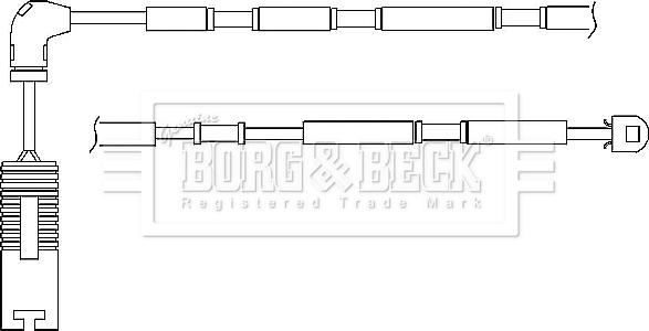 Borg & Beck BWL3043 - Сигналізатор, знос гальмівних колодок autozip.com.ua