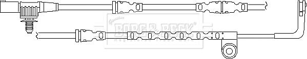 Borg & Beck BWL3042 - Сигналізатор, знос гальмівних колодок autozip.com.ua