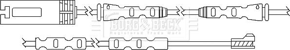 Borg & Beck BWL3058 - Сигналізатор, знос гальмівних колодок autozip.com.ua