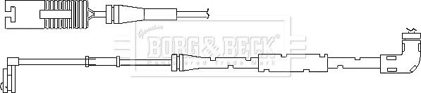 Borg & Beck BWL3010 - Сигналізатор, знос гальмівних колодок autozip.com.ua