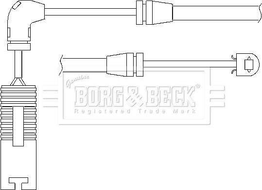 Borg & Beck BWL3012 - Сигналізатор, знос гальмівних колодок autozip.com.ua