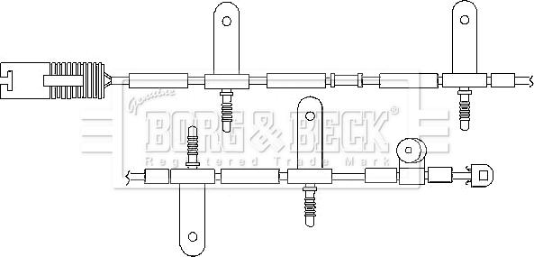 Borg & Beck BWL3039 - Сигналізатор, знос гальмівних колодок autozip.com.ua