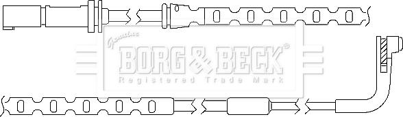 Borg & Beck BWL3035 - Сигналізатор, знос гальмівних колодок autozip.com.ua
