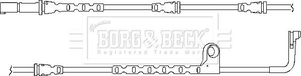 Borg & Beck BWL3033 - Сигналізатор, знос гальмівних колодок autozip.com.ua