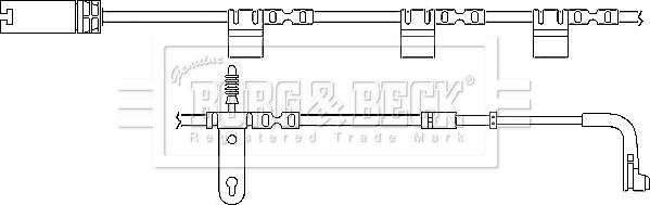 Borg & Beck BWL3028 - Сигналізатор, знос гальмівних колодок autozip.com.ua