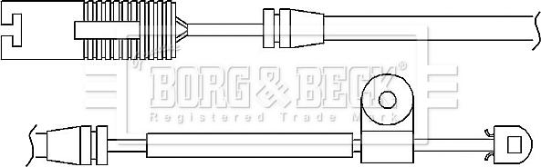 Borg & Beck BWL3027 - Сигналізатор, знос гальмівних колодок autozip.com.ua