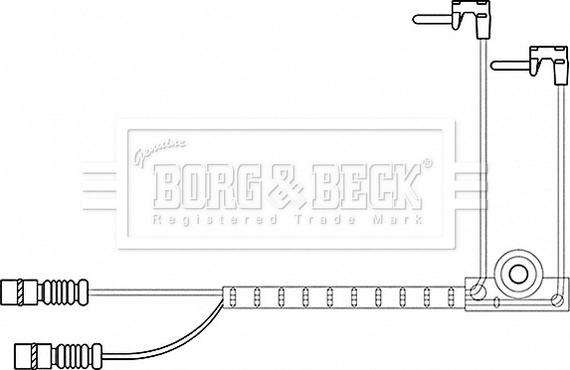 Borg & Beck BWL3197 - Сигналізатор, знос гальмівних колодок autozip.com.ua