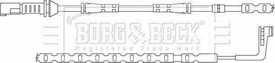 Borg & Beck BWL3159 - Сигналізатор, знос гальмівних колодок autozip.com.ua