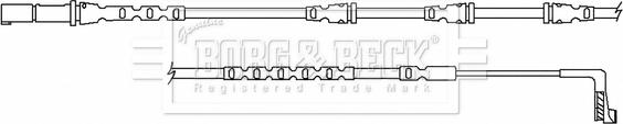 Borg & Beck BWL3157 - Сигналізатор, знос гальмівних колодок autozip.com.ua