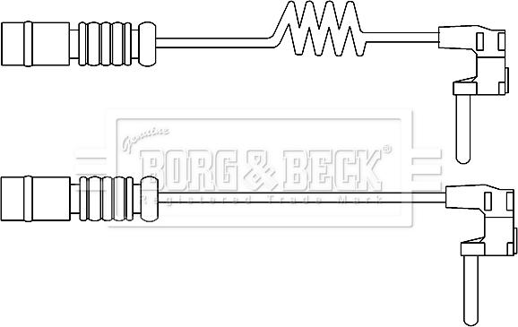 Borg & Beck BWL3103 - Сигналізатор, знос гальмівних колодок autozip.com.ua