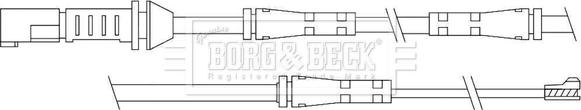 Borg & Beck BWL3110 - Сигналізатор, знос гальмівних колодок autozip.com.ua