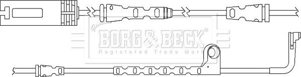 Borg & Beck BWL3122 - Сигналізатор, знос гальмівних колодок autozip.com.ua