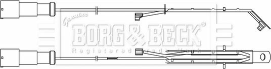 Borg & Beck BWL33095 - Сигналізатор, знос гальмівних колодок autozip.com.ua