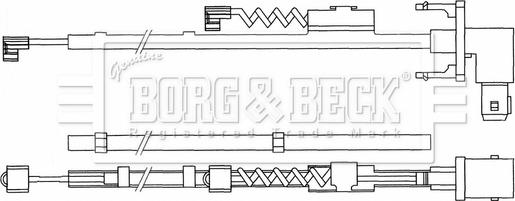 Borg & Beck BWL33093 - Сигналізатор, знос гальмівних колодок autozip.com.ua